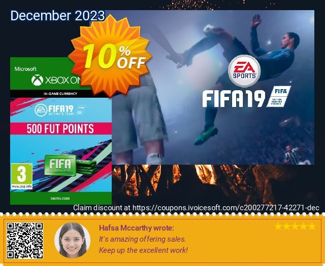 Fifa 19 - 500 FUT Points (Xbox One) discount 10% OFF, 2024 April Fools' Day promo sales. Fifa 19 - 500 FUT Points (Xbox One) Deal 2024 CDkeys