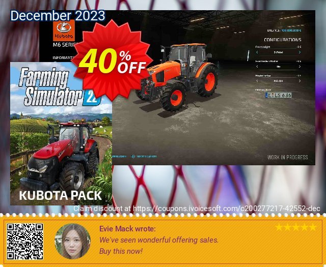 Farming Simulator 22 - Kubota Pack PC - DLC 大きい プロモーション スクリーンショット
