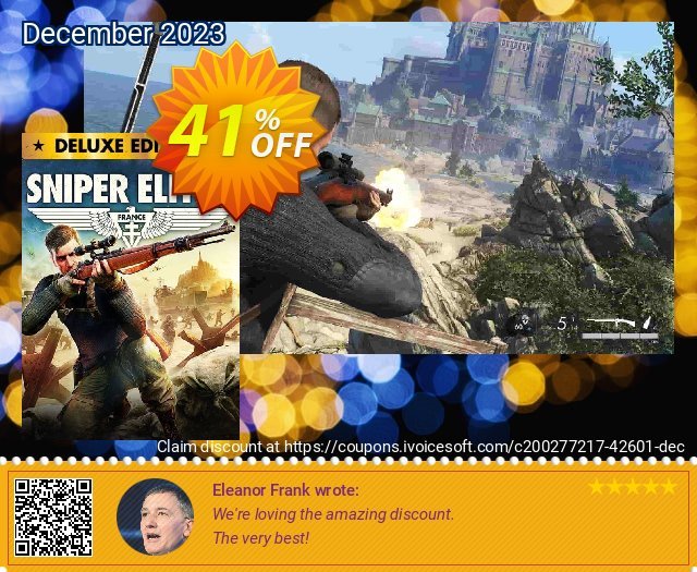 Sniper Elite 5 Deluxe Edition PC discount 41% OFF, 2024 April Fools' Day offering sales. Sniper Elite 5 Deluxe Edition PC Deal 2024 CDkeys