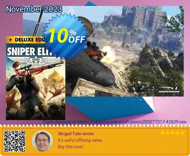 Sniper Elite 5 Deluxe Edition + Bonus PC discount 10% OFF, 2024 Spring offering discount. Sniper Elite 5 Deluxe Edition + Bonus PC Deal 2024 CDkeys