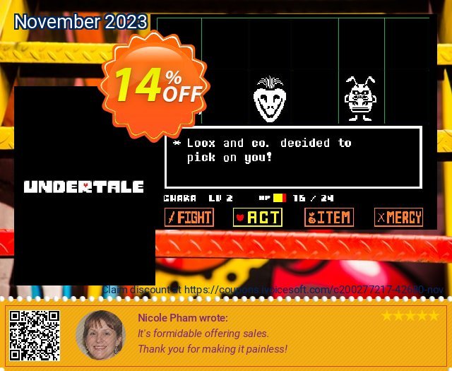 Undertale PC discount 14% OFF, 2024 Mother's Day promotions. Undertale PC Deal 2024 CDkeys