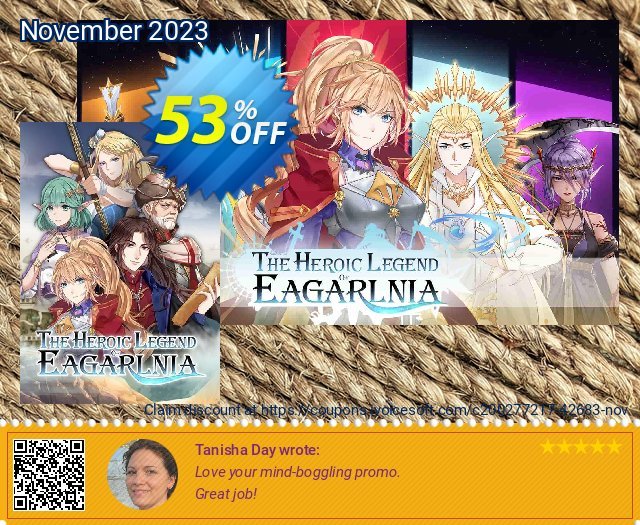 The Heroic Legend of Eagarlnia PC genial Außendienst-Promotions Bildschirmfoto