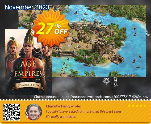 Age of Empires II: Definitive Edition - Dynasties of India PC - DLC discount 27% OFF, 2024 Spring offering sales. Age of Empires II: Definitive Edition - Dynasties of India PC - DLC Deal 2024 CDkeys