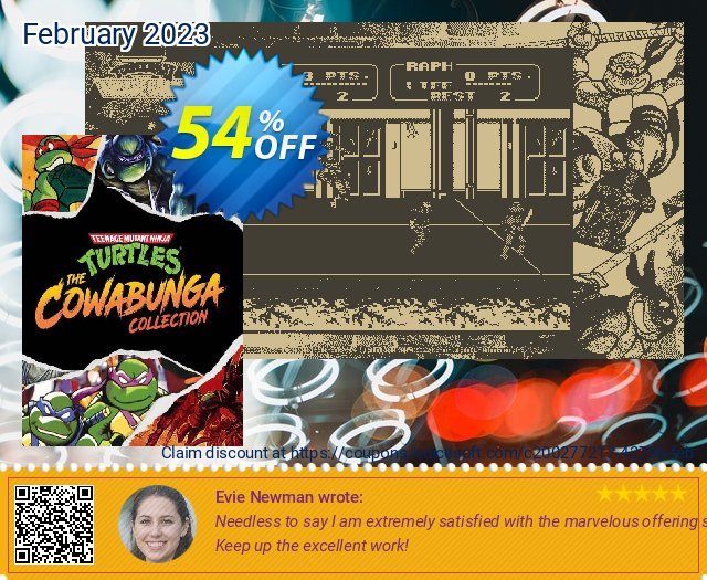 Teenage Mutant Ninja Turtles: The Cowabunga Collection PC discount 54% OFF, 2024 Working Day promotions. Teenage Mutant Ninja Turtles: The Cowabunga Collection PC Deal 2024 CDkeys