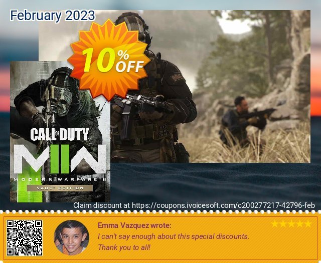Call of Duty: Modern Warfare II - Vault Edition PC discount 10% OFF, 2024 April Fools' Day sales. Call of Duty: Modern Warfare II - Vault Edition PC Deal 2024 CDkeys