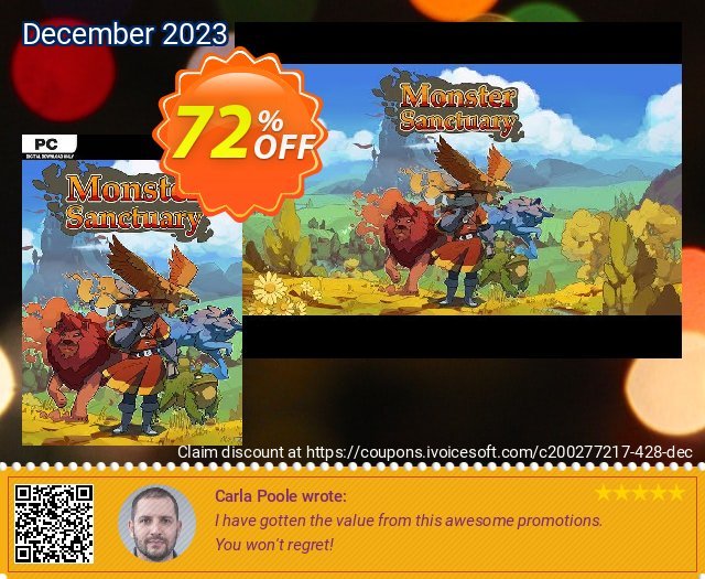 Monster Sanctuary PC discount 72% OFF, 2024 Resurrection Sunday offering sales. Monster Sanctuary PC Deal