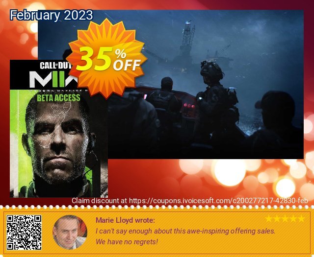Call of Duty: Modern Warfare II - Beta Access Xbox/PC/PS toll Promotionsangebot Bildschirmfoto