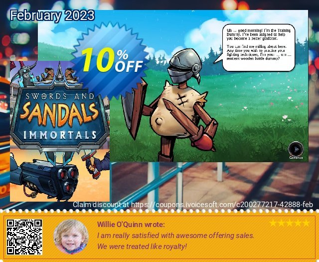 Swords and Sandals Immortals PC megah kupon Screenshot