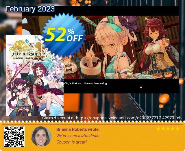Atelier Sophie 2: The Alchemist of the Mysterious Dream PC discount 52% OFF, 2024 Mother's Day offering discount. Atelier Sophie 2: The Alchemist of the Mysterious Dream PC Deal 2024 CDkeys