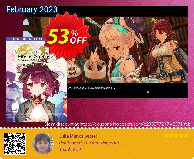 Atelier Sophie 2: The Alchemist of the Mysterious Dream Digital Deluxe Edition PC discount 53% OFF, 2024 Working Day offering sales. Atelier Sophie 2: The Alchemist of the Mysterious Dream Digital Deluxe Edition PC Deal 2024 CDkeys