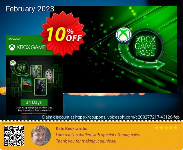 14 day Xbox Game Pass Xbox One 惊人的 产品折扣 软件截图