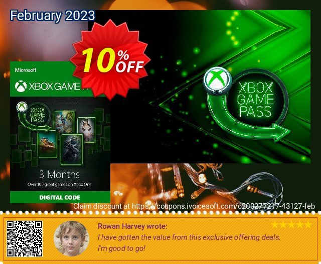 3 Month Xbox Game Pass Xbox One (USA) 偉大な アド スクリーンショット