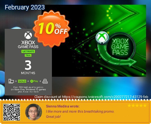 3 Month Xbox Game Pass Ultimate Trial Xbox One / PC großartig Beförderung Bildschirmfoto