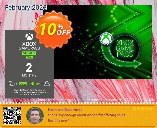 2 Month Xbox Game Pass Ultimate Trial Xbox One / PC discount 10% OFF, 2024 Easter Day offering sales. 2 Month Xbox Game Pass Ultimate Trial Xbox One / PC Deal 2024 CDkeys