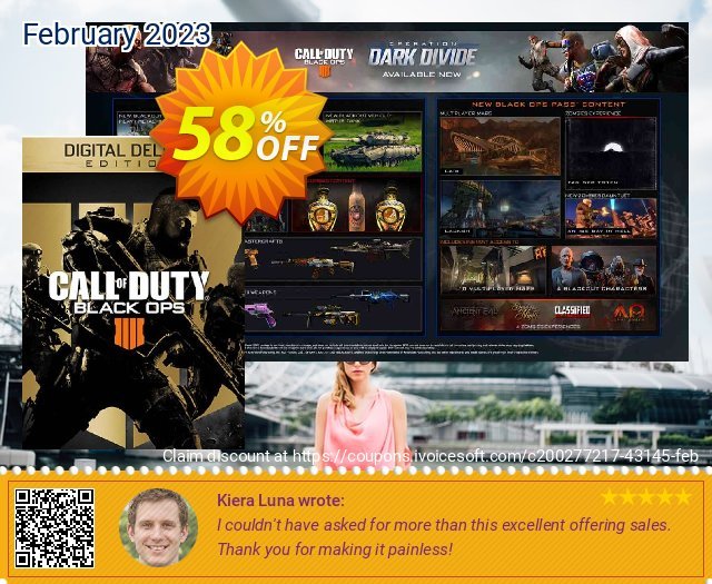 Call of Duty: Black Ops 4 - Digital Deluxe Xbox (WW) discount 58% OFF, 2024 World Heritage Day promo sales. Call of Duty: Black Ops 4 - Digital Deluxe Xbox (WW) Deal 2024 CDkeys