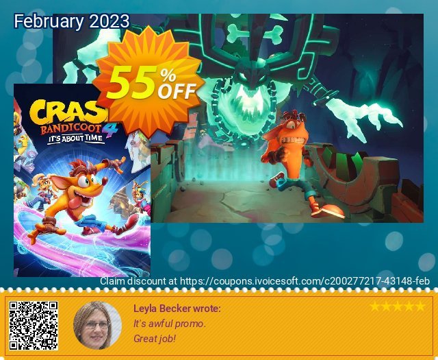 Crash Bandicoot 4: It's About Time Xbox One/Xbox Series X|S (WW) discount 55% OFF, 2024 Resurrection Sunday offering sales. Crash Bandicoot 4: It&#039;s About Time Xbox One/Xbox Series X|S (WW) Deal 2024 CDkeys