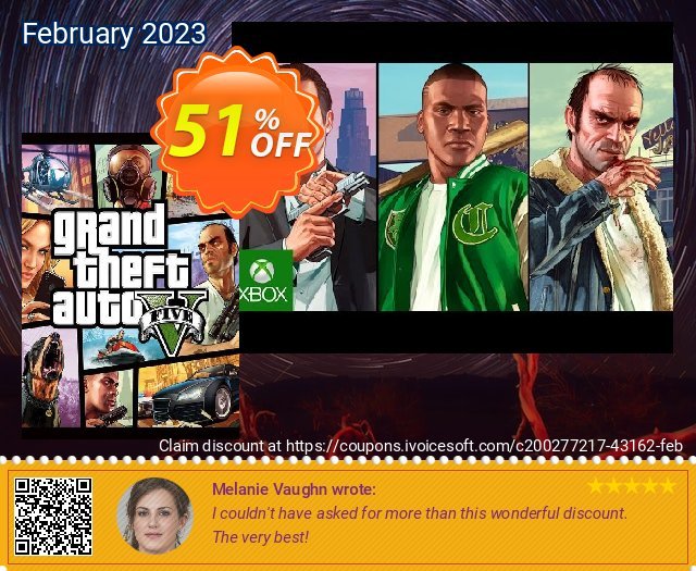 Grand Theft Auto V: Story Mode Xbox (US) discount 51% OFF, 2024 Easter Day offering sales. Grand Theft Auto V: Story Mode Xbox (US) Deal 2024 CDkeys