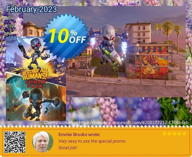 Destroy All Humans! 2 - Jumbo Pack Xbox One/ Xbox Series X|S (US) discount 10% OFF, 2024 Working Day offering sales. Destroy All Humans! 2 - Jumbo Pack Xbox One/ Xbox Series X|S (US) Deal 2024 CDkeys