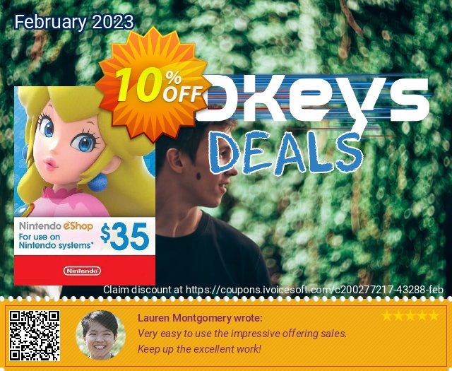 Nintendo eShop Card - 35 USD wunderschön Promotionsangebot Bildschirmfoto
