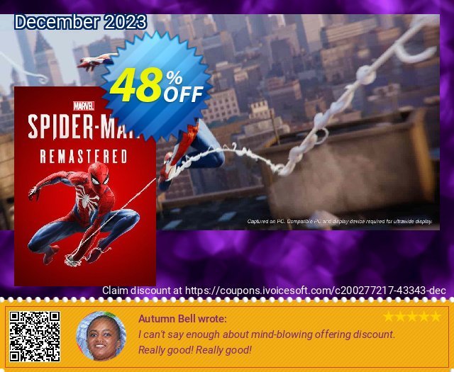 Marvel's Spider-Man Remastered PC discount 48% OFF, 2024 Int' Nurses Day offering sales. Marvel&#039;s Spider-Man Remastered PC Deal 2024 CDkeys