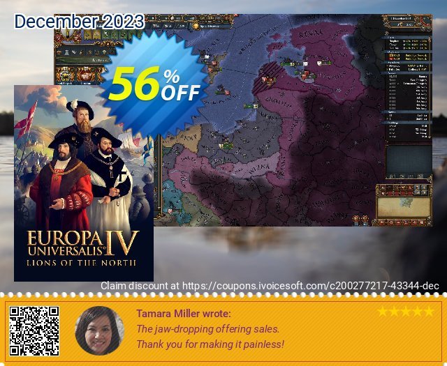 Europa Universalis IV: Lions of the North PC - DLC 激动的 折扣码 软件截图