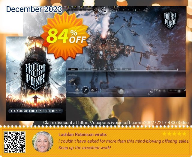 FROSTPUNK: GAME OF THE YEAR EDITION PC discount 84% OFF, 2024 Int' Nurses Day promo. FROSTPUNK: GAME OF THE YEAR EDITION PC Deal 2024 CDkeys