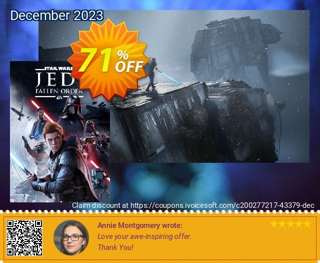 Star Wars Jedi: Fallen Order PC (Steam) discount 71% OFF, 2024 African Liberation Day offering sales. Star Wars Jedi: Fallen Order PC (Steam) Deal 2024 CDkeys