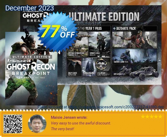 Tom Clancy's Ghost Recon Breakpoint - Ultimate Edition PC (US) discount 77% OFF, 2024 World Heritage Day offering sales. Tom Clancy&#039;s Ghost Recon Breakpoint - Ultimate Edition PC (US) Deal 2024 CDkeys