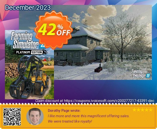 FARMING SIMULATOR 22 - PLATINUM EDITION PC discount 42% OFF, 2024 April Fools' Day offering deals. FARMING SIMULATOR 22 - PLATINUM EDITION PC Deal 2024 CDkeys