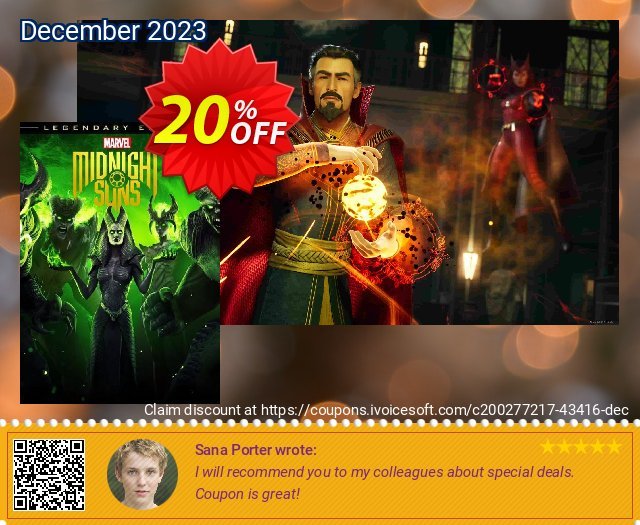 Marvel's Midnight Suns Legendary Edition PC discount 20% OFF, 2024 Mother Day offering sales. Marvel&#039;s Midnight Suns Legendary Edition PC Deal 2024 CDkeys