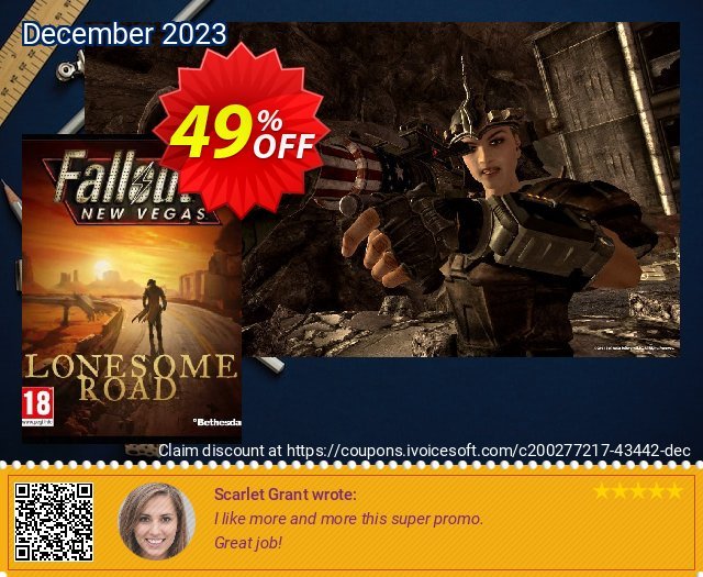 Fallout New Vegas: Lonesome Road PC - DLC atemberaubend Promotionsangebot Bildschirmfoto