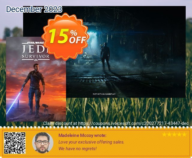 STAR WARS Jedi: Survivor PC überraschend Verkaufsförderung Bildschirmfoto