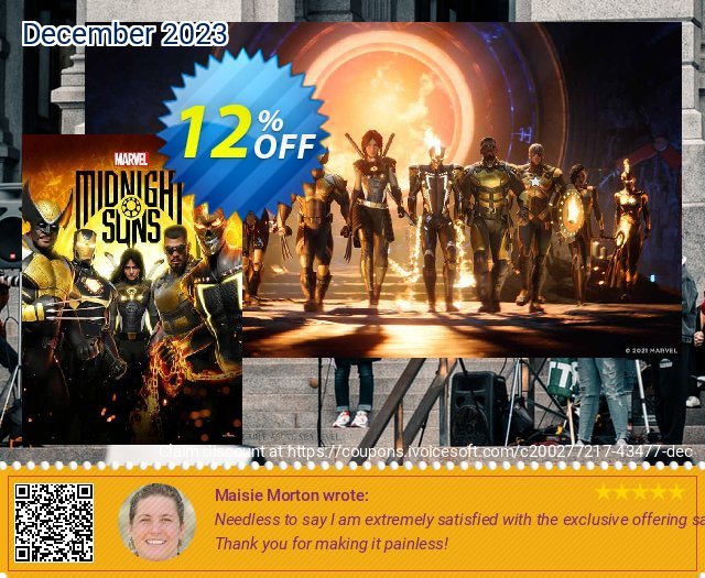 Marvel's Midnight Suns PC (EPIC GAMES) discount 12% OFF, 2024 Easter Day offering sales. Marvel&#039;s Midnight Suns PC (EPIC GAMES) Deal 2024 CDkeys