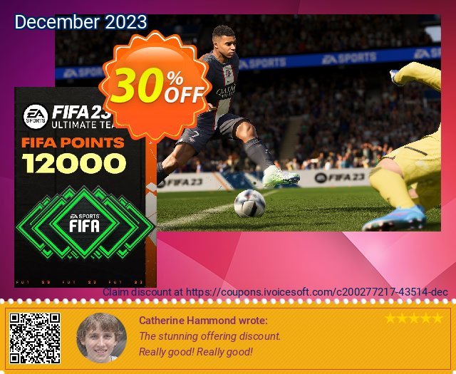 FIFA 23 ULTIMATE TEAM 12000 POINTS PC discount 30% OFF, 2024 Spring offering sales. FIFA 23 ULTIMATE TEAM 12000 POINTS PC Deal 2024 CDkeys