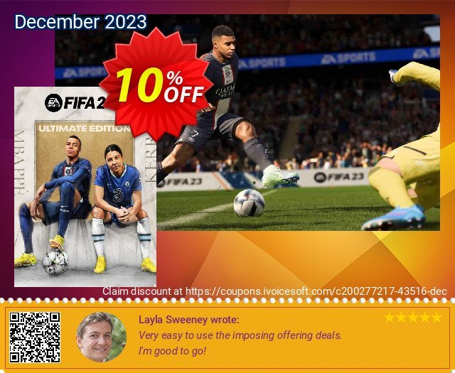 FIFA 23 Ultimate Edition PC (Steam) discount 10% OFF, 2024 April Fools' Day discounts. FIFA 23 Ultimate Edition PC (Steam) Deal 2024 CDkeys