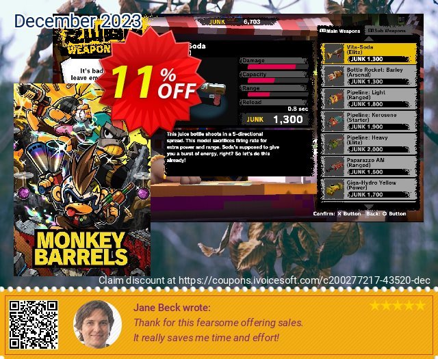 Monkey Barrels PC marvelous voucher promo Screenshot