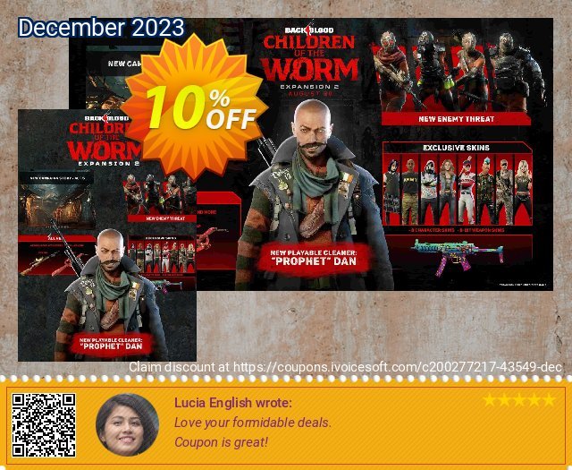 Back 4 Blood - Children of the Worm Expansion 2 PC - DLC discount 10% OFF, 2024 African Liberation Day offering sales. Back 4 Blood - Children of the Worm Expansion 2 PC - DLC Deal 2024 CDkeys