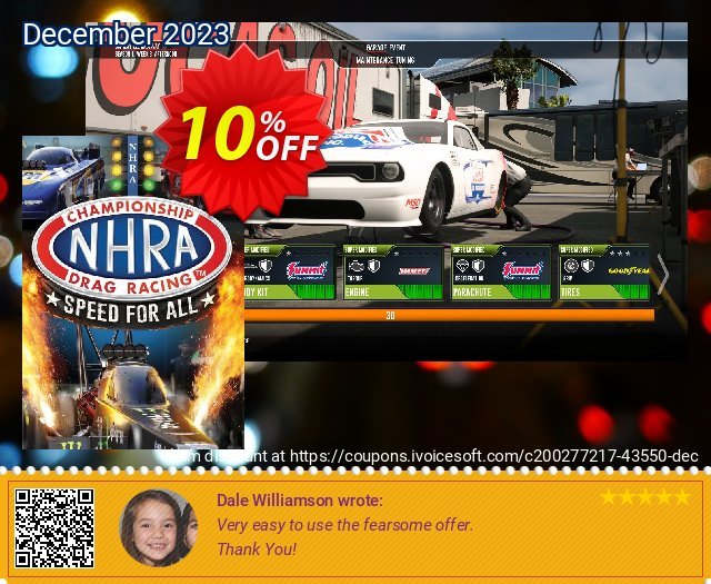 NHRA Championship Drag Racing: Speed For All PC menakuntukan penawaran loyalitas pelanggan Screenshot