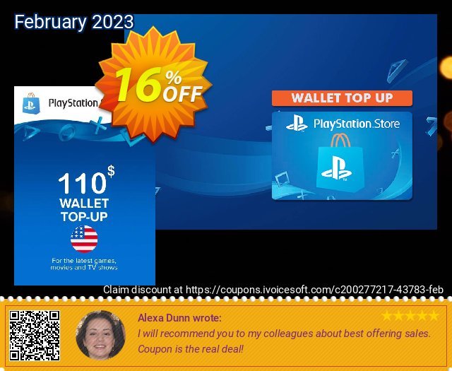 PlayStation Network (PSN) Card - $110 (USA) sangat bagus penawaran promosi Screenshot