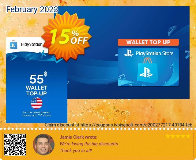 PlayStation Network (PSN) Card - $55 (USA) wundervoll Verkaufsförderung Bildschirmfoto
