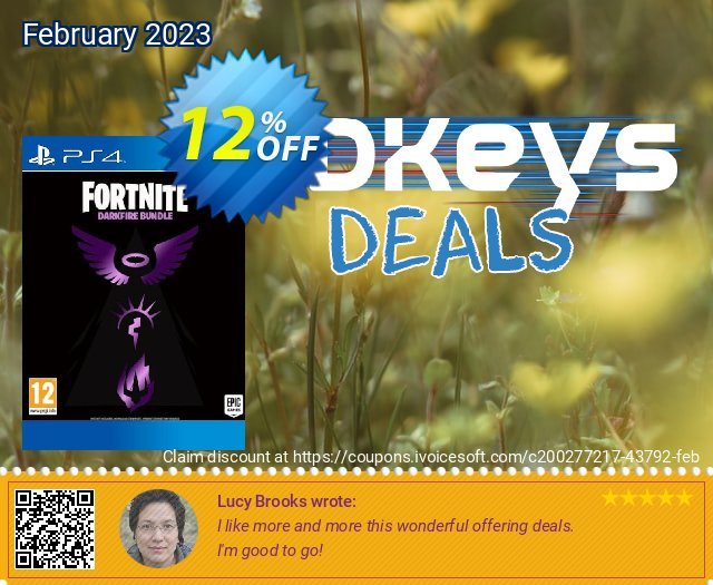 Fortnite Darkfire Bundle PS4 (US) tidak masuk akal voucher promo Screenshot