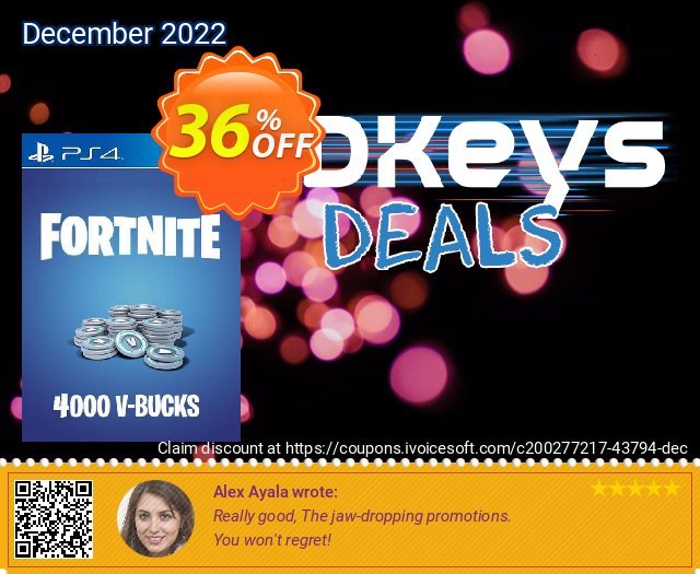 Fortnite - 4000 V-Bucks PS4 (US) discount 36% OFF, 2024 Mother Day offering sales. Fortnite - 4000 V-Bucks PS4 (US) Deal CDkeys