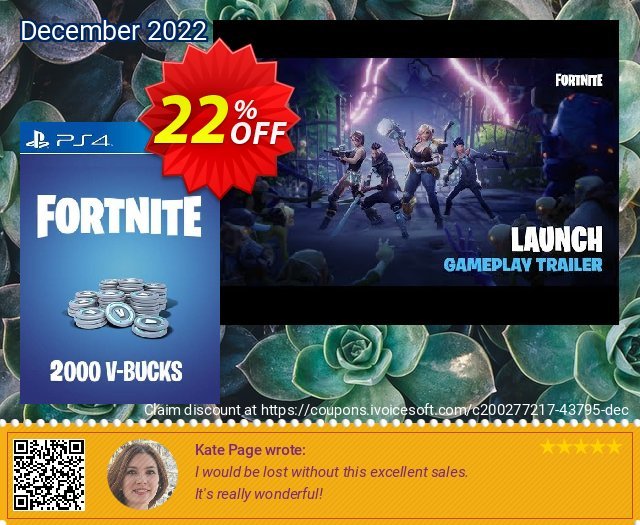 Fortnite - 2000 V-Bucks PS4 (US) impresif promo Screenshot