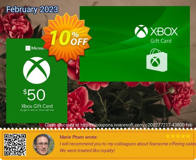 Microsoft Gift Card - $50 genial Nachlass Bildschirmfoto