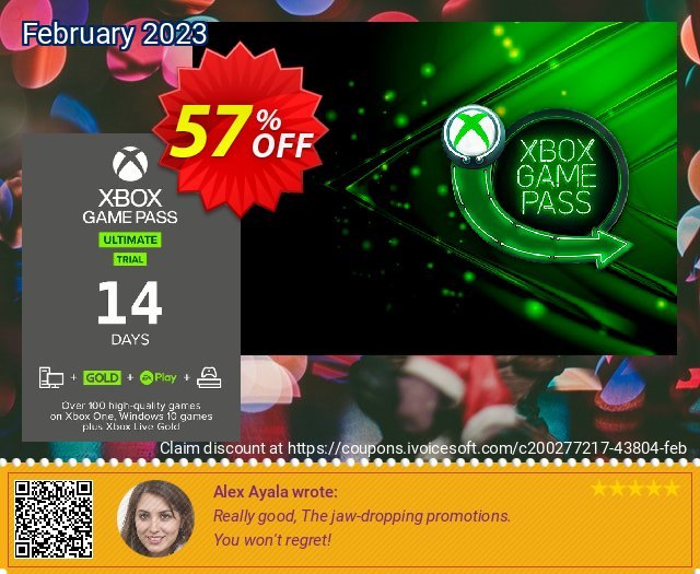 14 Day Xbox Game Pass Ultimate Trial Xbox One / PC (Non - Stackable) discount 57% OFF, 2024 Mother Day offer. 14 Day Xbox Game Pass Ultimate Trial Xbox One / PC (Non - Stackable) Deal CDkeys