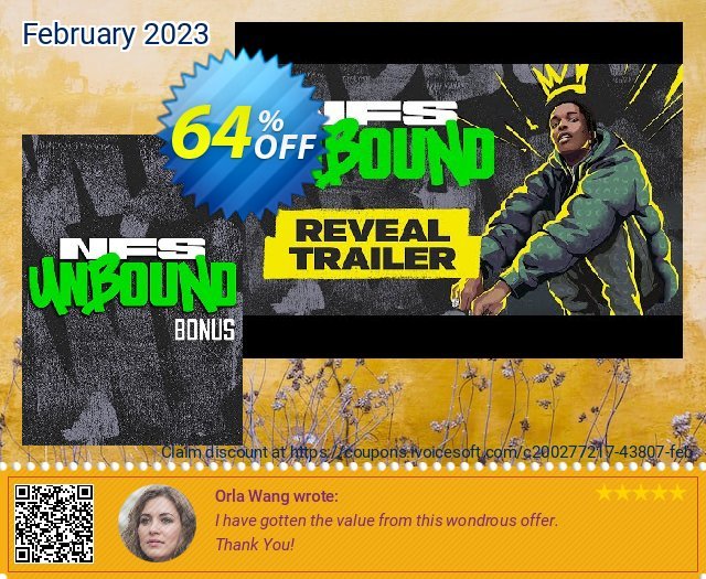 Need for Speed Unbound Bonus PC - DLC discount 64% OFF, 2024 Easter Day offering discount. Need for Speed Unbound Bonus PC - DLC Deal CDkeys