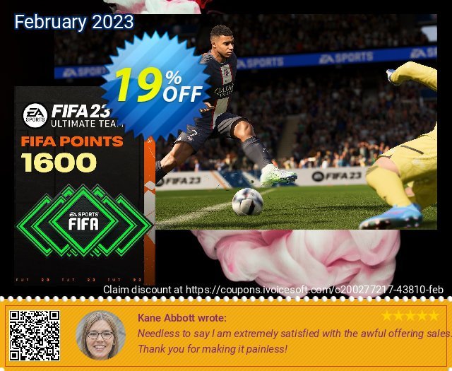 FIFA 23 ULTIMATE TEAM 1600 POINTS PC discount 19% OFF, 2024 World Heritage Day promo sales. FIFA 23 ULTIMATE TEAM 1600 POINTS PC Deal CDkeys