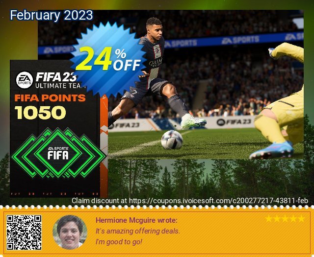FIFA 23 ULTIMATE TEAM 1050 POINTS PC discount 24% OFF, 2024 April Fools' Day promo. FIFA 23 ULTIMATE TEAM 1050 POINTS PC Deal CDkeys