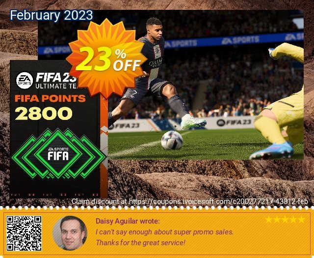 FIFA 23 ULTIMATE TEAM 2800 POINTS XBOX ONE/XBOX SERIES X|S discount 23% OFF, 2024 Easter Day offering sales. FIFA 23 ULTIMATE TEAM 2800 POINTS XBOX ONE/XBOX SERIES X|S Deal CDkeys