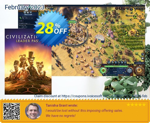 Sid Meier&#039;s Civilization VI: Leader Pass PC - DLC 令人印象深刻的 促销 软件截图